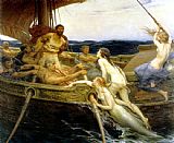 Herbert James Draper Ulysses and the Sirens painting